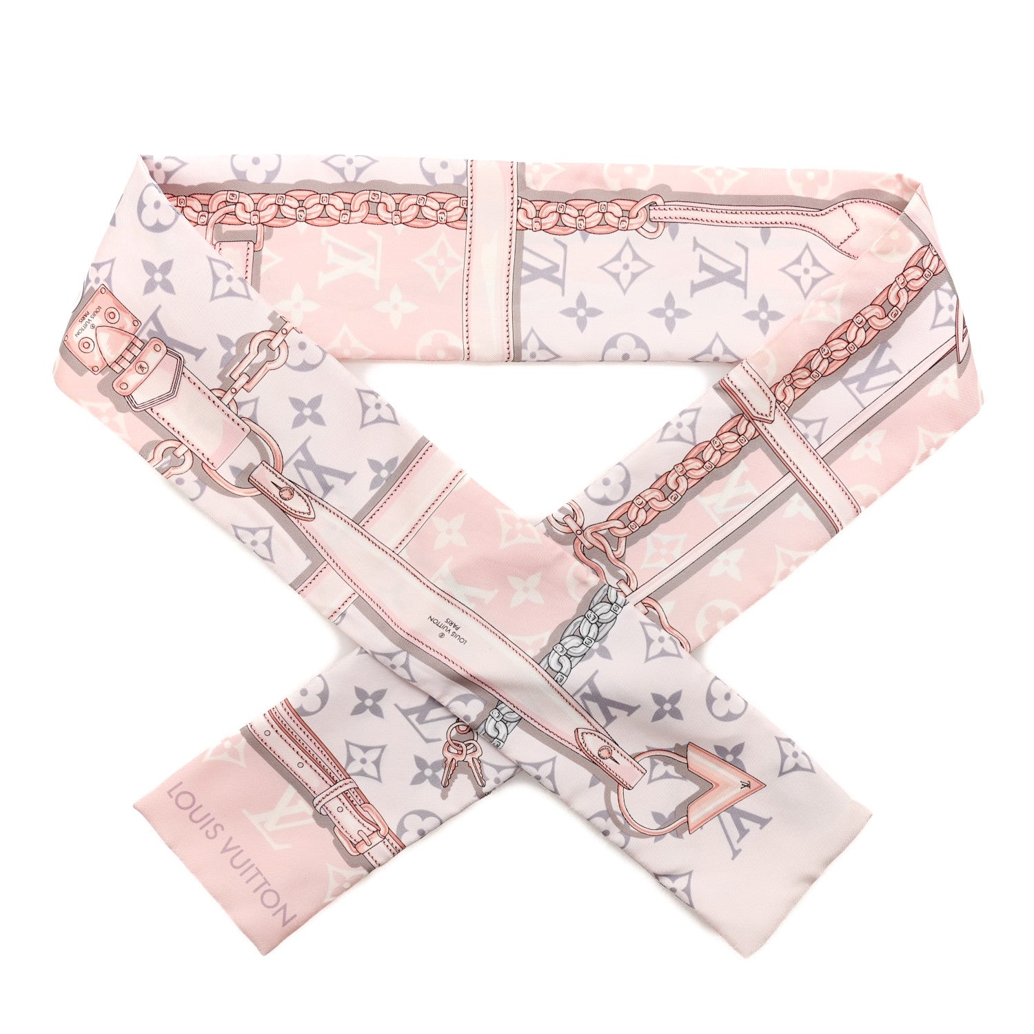 Louis Vuitton Silk Monogram Confidential Bandeau Light Pink 1 of 3