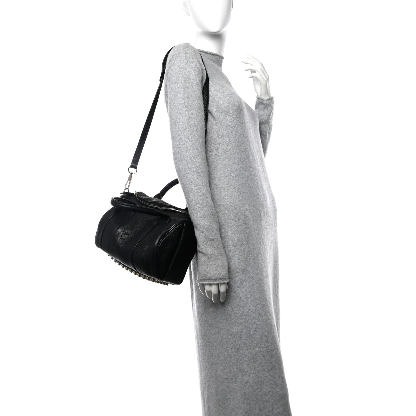 Pebbled Lambskin Rockie Black Pale Gold Hardware