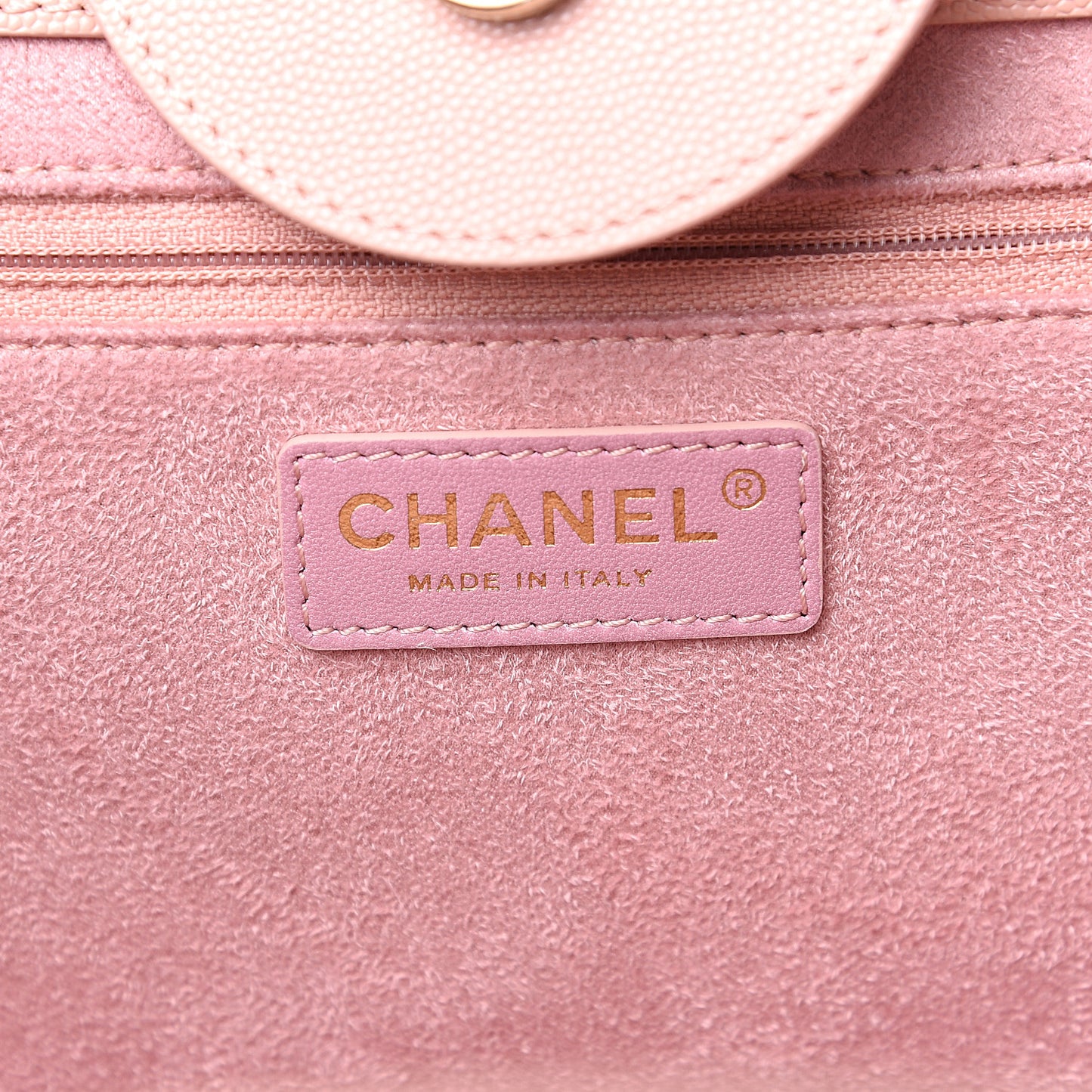 Caviar Small Studded Deauville Tote Light Pink