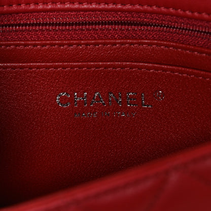 Chanel Lambskin Quilted Mini Rectangular Flap Red 6 of 11