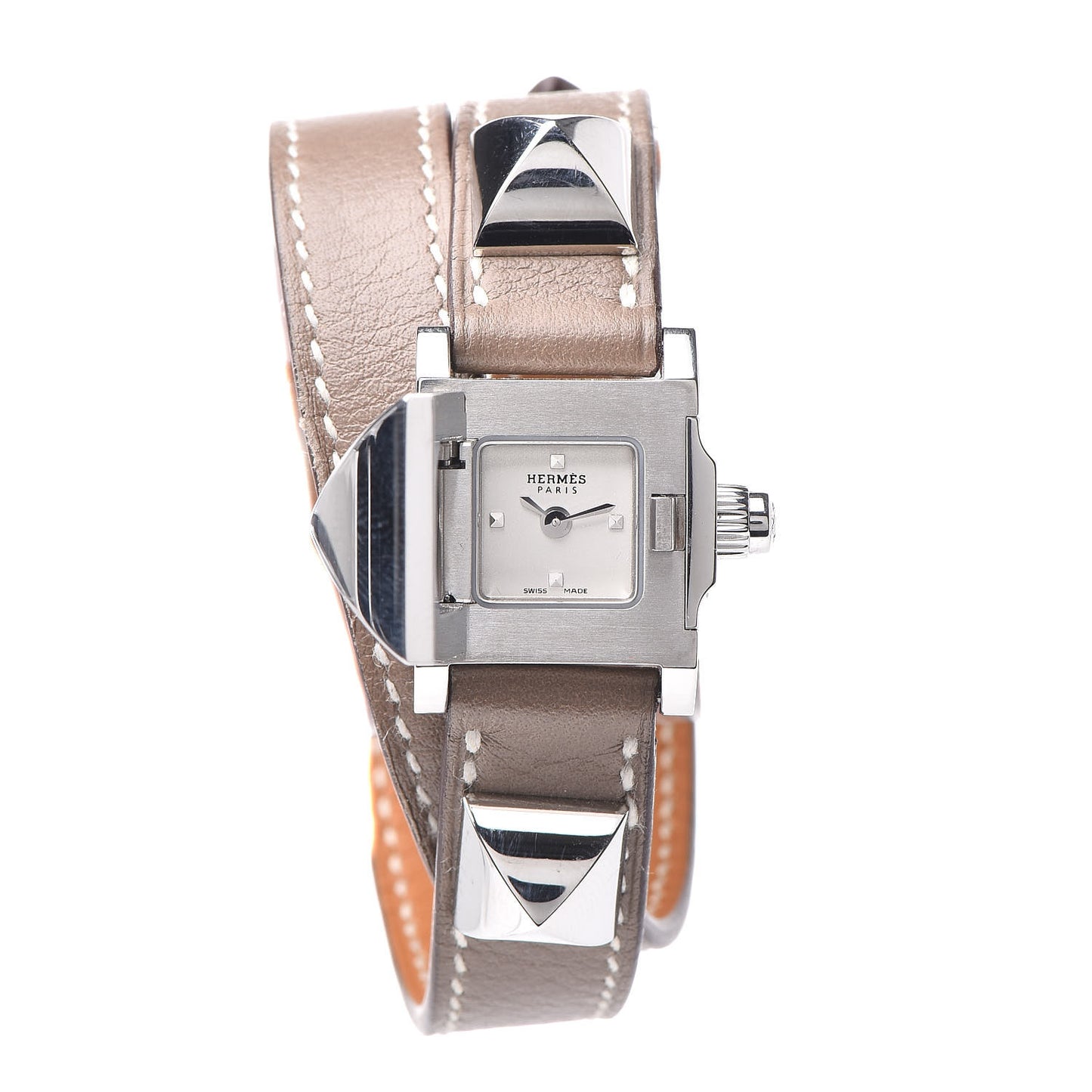 Stainless Steel Swift 16mm Medor Double Tour Quartz Watch Etoupe