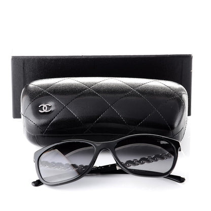 Chanel Cat Eye Chain Polarized Sunglasses 5260-Q Black 8 of 8