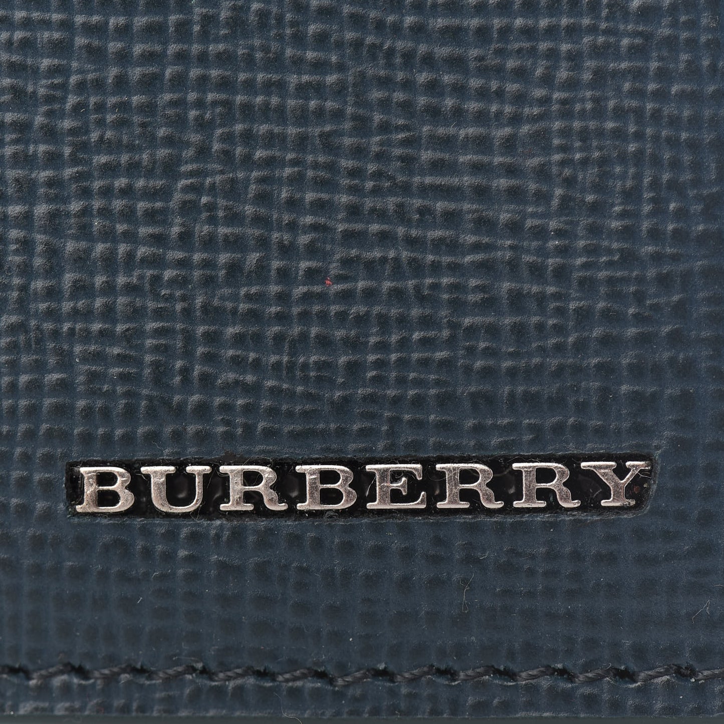 London Grainy Calfskin Bernie Credit Card Case Blue