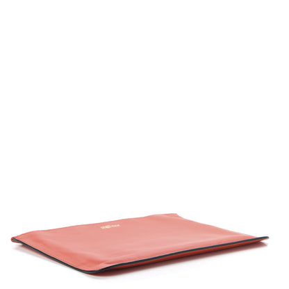 Alexander McQueen Calfskin Skull Zip Pouch Orange 4 of 11