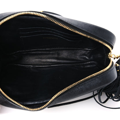 Saint Laurent Grain De Poudre Matelasse Monogram Mini Lou Camera Bag Black 5 of 10