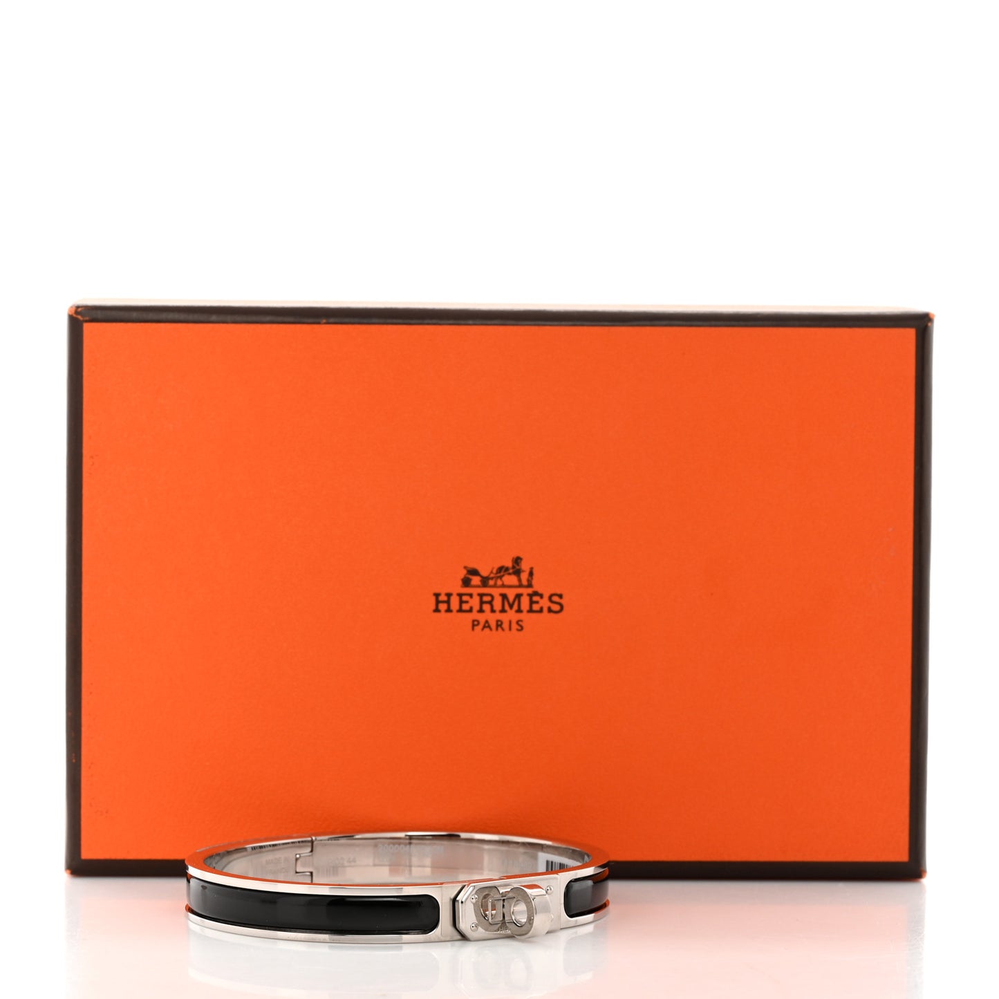 Enamel Clic Kelly Bracelet GM Black