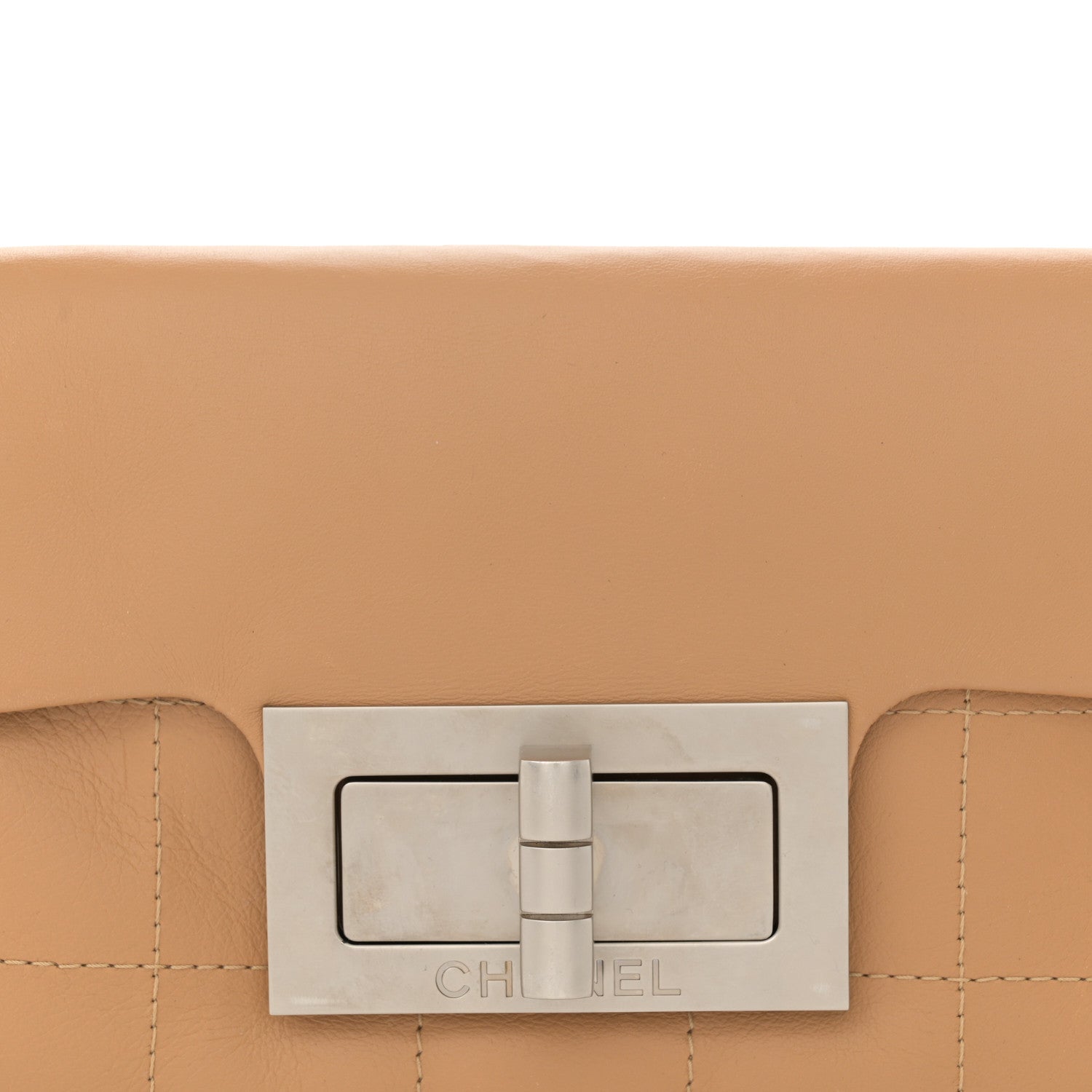 Chanel Lambskin Mademoiselle Chocolate Bar Shoulder Bag Beige 8 of 13