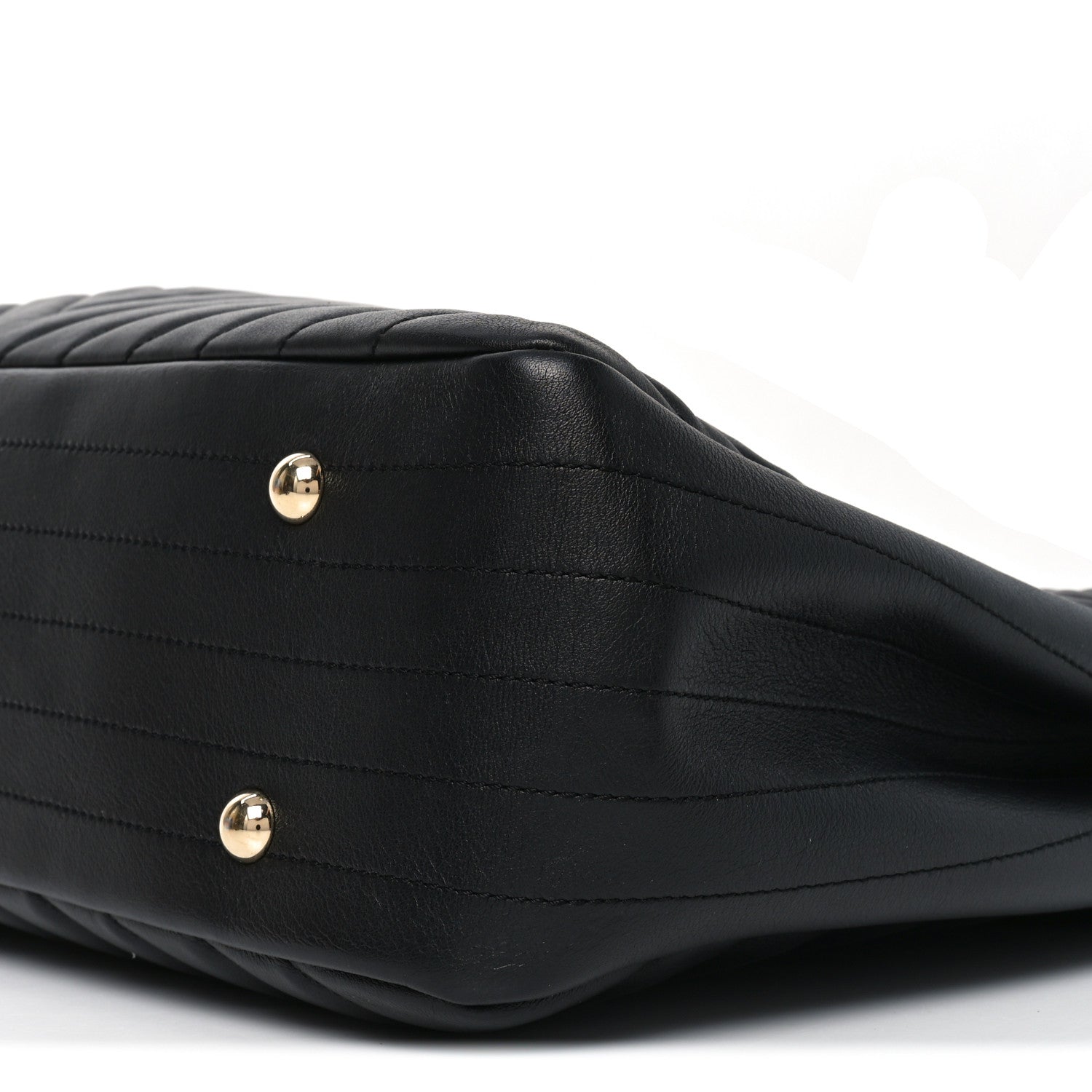 Chanel Iridescent Calfskin Chevron Quilted Shopping Tote Black 10 of 10