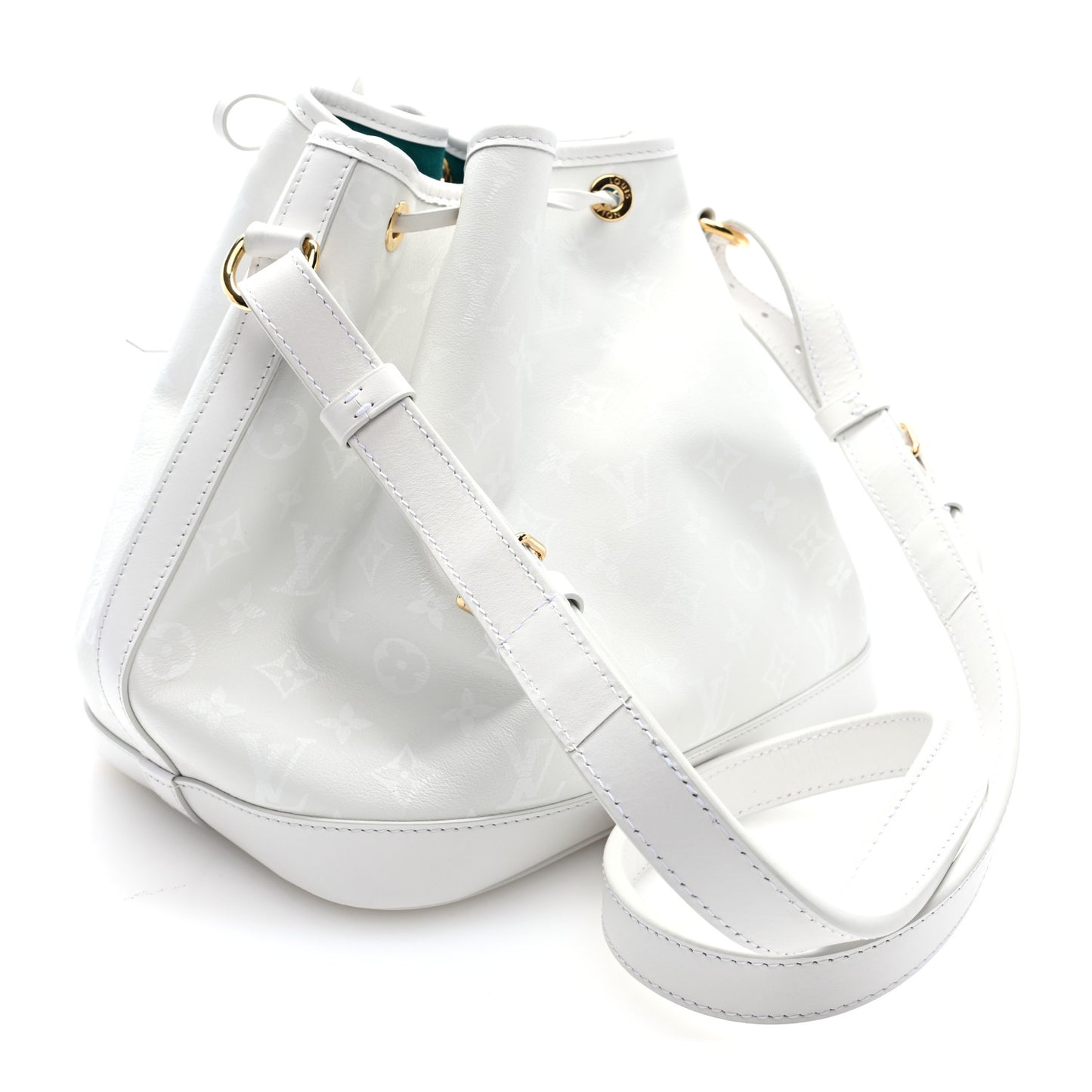 X SUN YITIAN Calfskin Monogram Petit Noe White