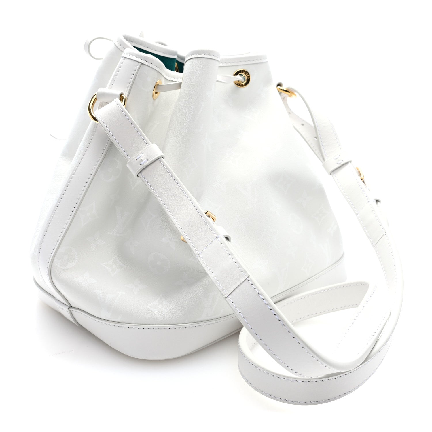 Louis Vuitton X SUN YITIAN Calfskin Monogram Petit Noe White 4 of 10