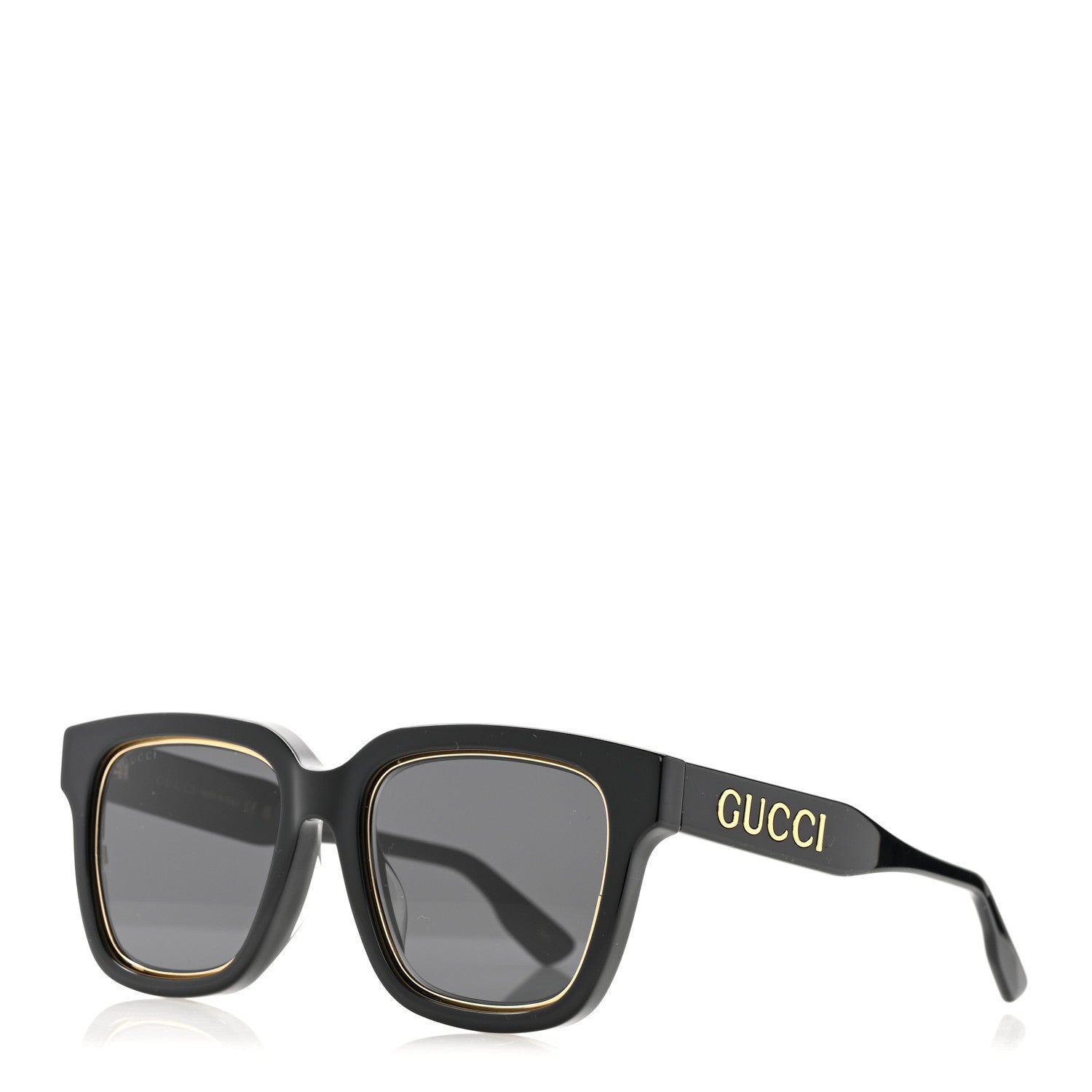 Gucci Acetate Square Frame Sunglasses GG1136SA Black 1 of 8