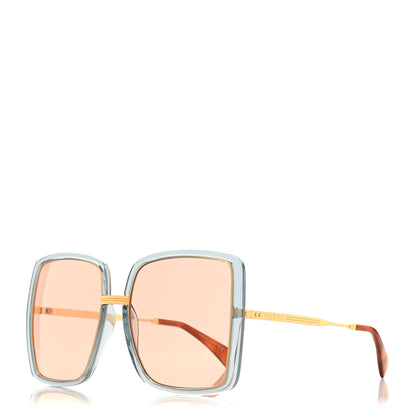 Gucci Metal Oversized Sunglasses GG0903S Blue 1 of 8