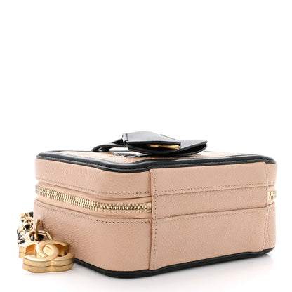 Chanel Caviar Quilted Small CC Filigree Vanity Case Beige Black 4 of 11