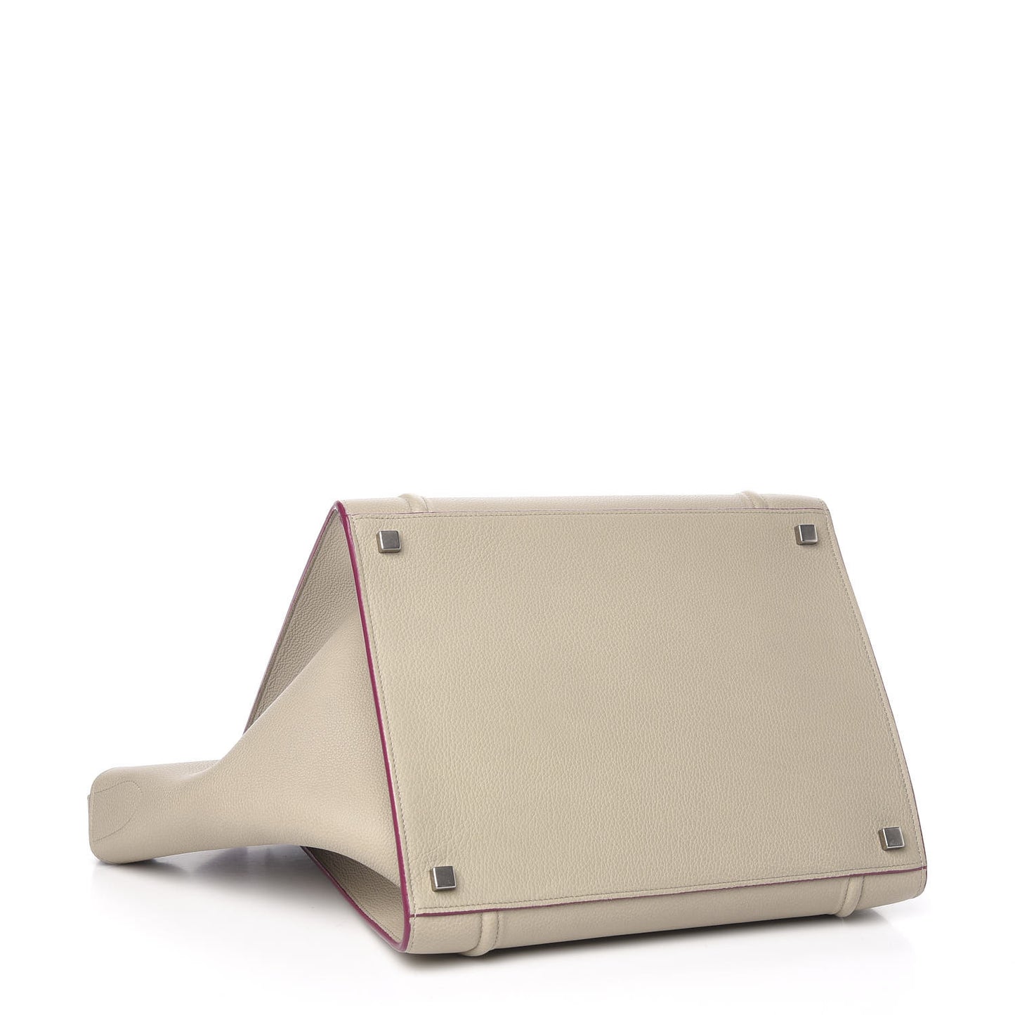 Baby Grained Calfskin Medium Phantom Luggage Beige