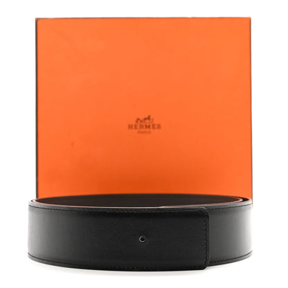 Hermes Box Swift 38mm Belt Strap 95 38 Black Chocolate 6 of 6