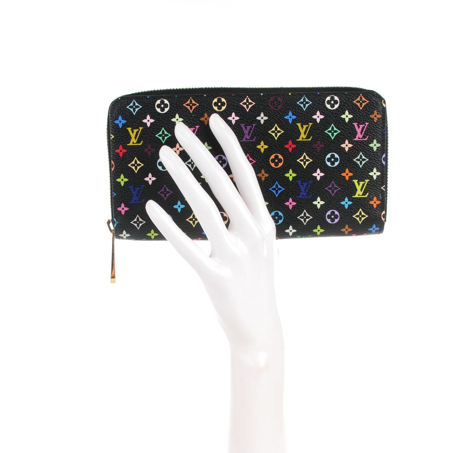 Monogram Multicolor Zippy Wallet Black Pistachio