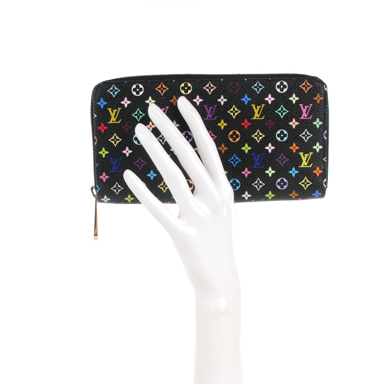 Louis Vuitton Monogram Multicolor Zippy Wallet Black Pistachio 2 of 7