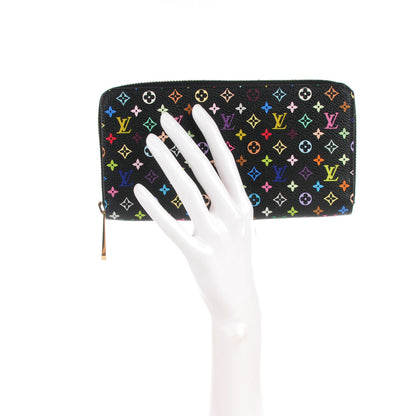 Louis Vuitton Monogram Multicolor Zippy Wallet Black Pistachio 2 of 7