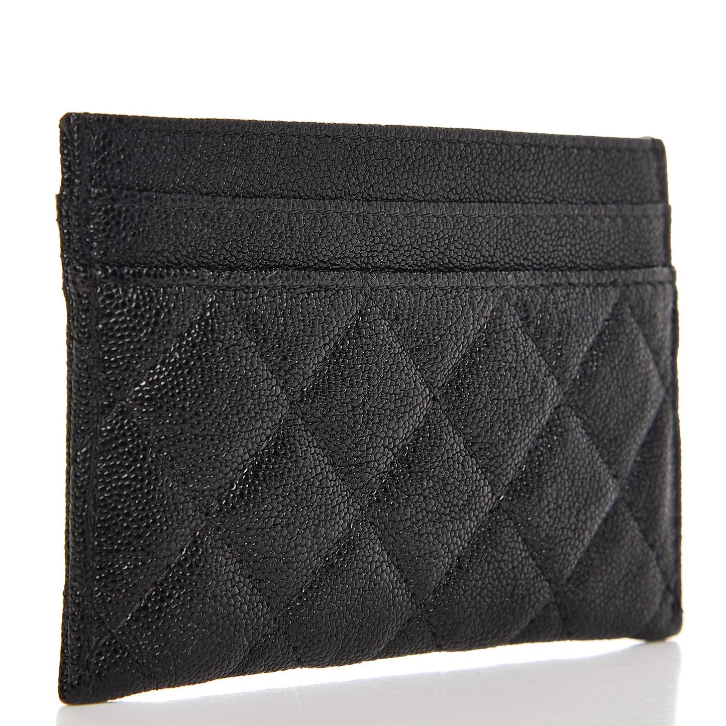 Caviar Quilted Boy Card Holder Black