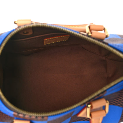 Louis Vuitton Damier Pop Speedy Bandouliere 25 Blue 5 of 8