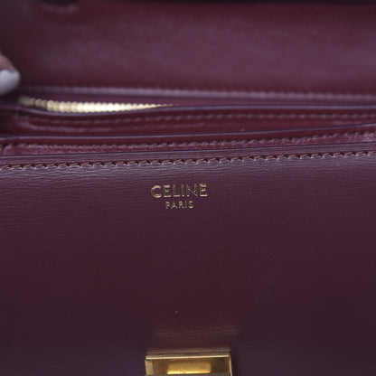 Celine Box Calfskin Small Classic Box Flap Bag Burgundy 7 of 10