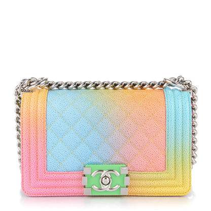 Chanel Caviar Quilted Small Cuba Rainbow Boy Flap Multicolor 1 of 7