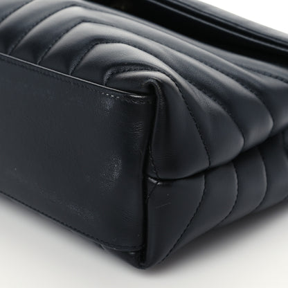 Saint Laurent Calfskin Y Quilted Monogram Small Loulou Chain Satchel Black 8 of 8