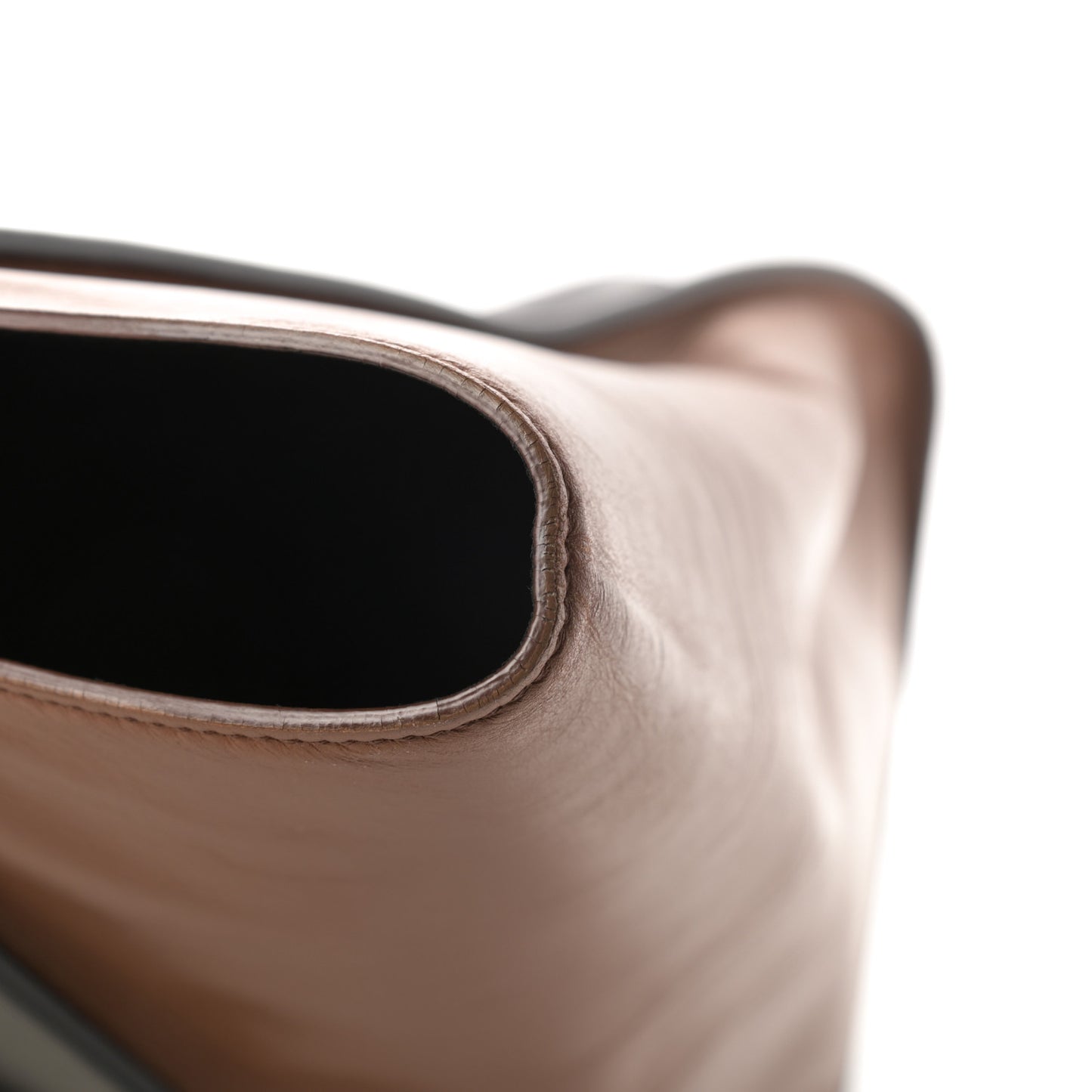 Satin Calfskin Suede Mini Tri-Color Luggage Seashell