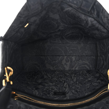 Versace Jacquard Barocco Medium Athena Tote Black 5 of 10