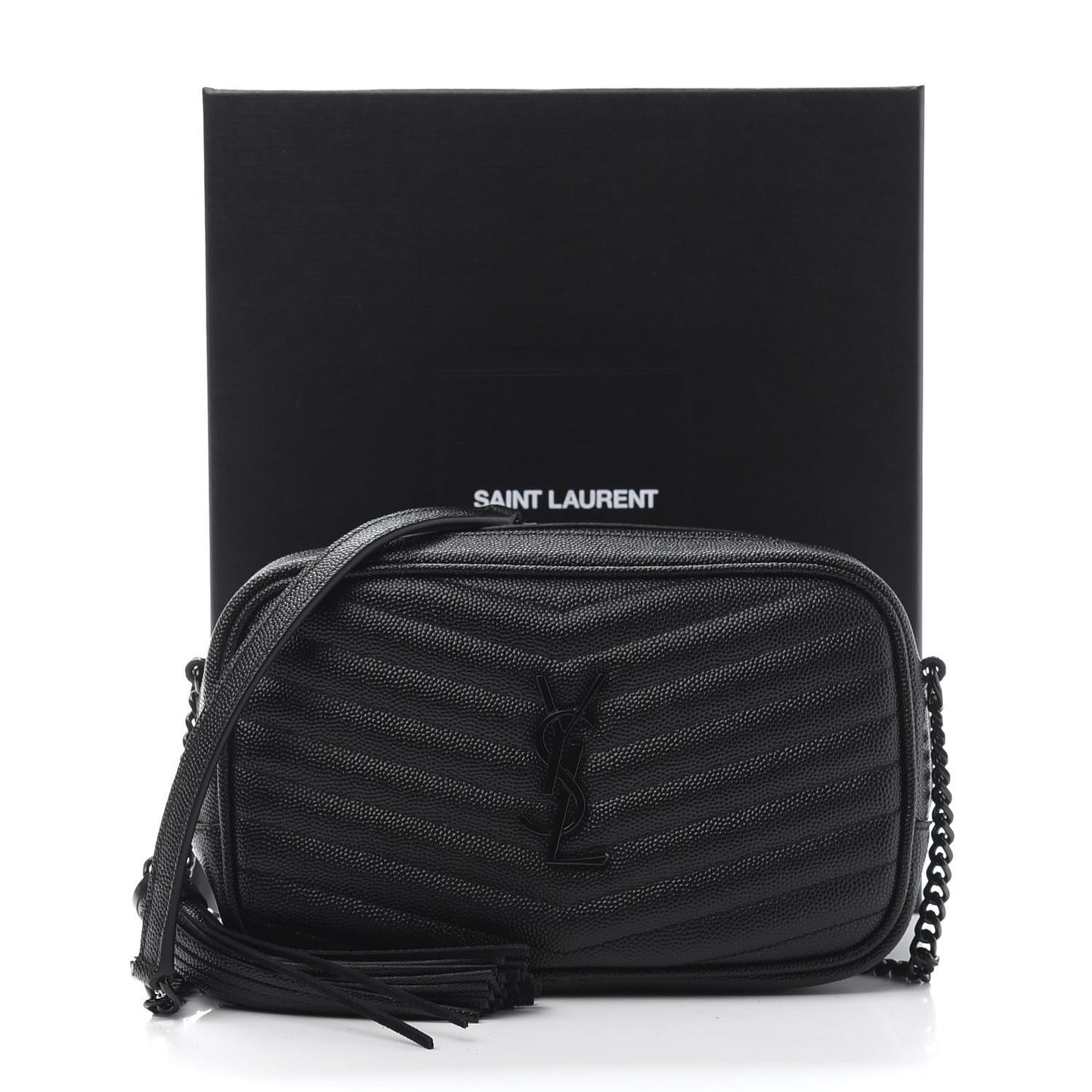 Grain De Poudre Matelasse Monogram Mini Lou Camera Bag Black