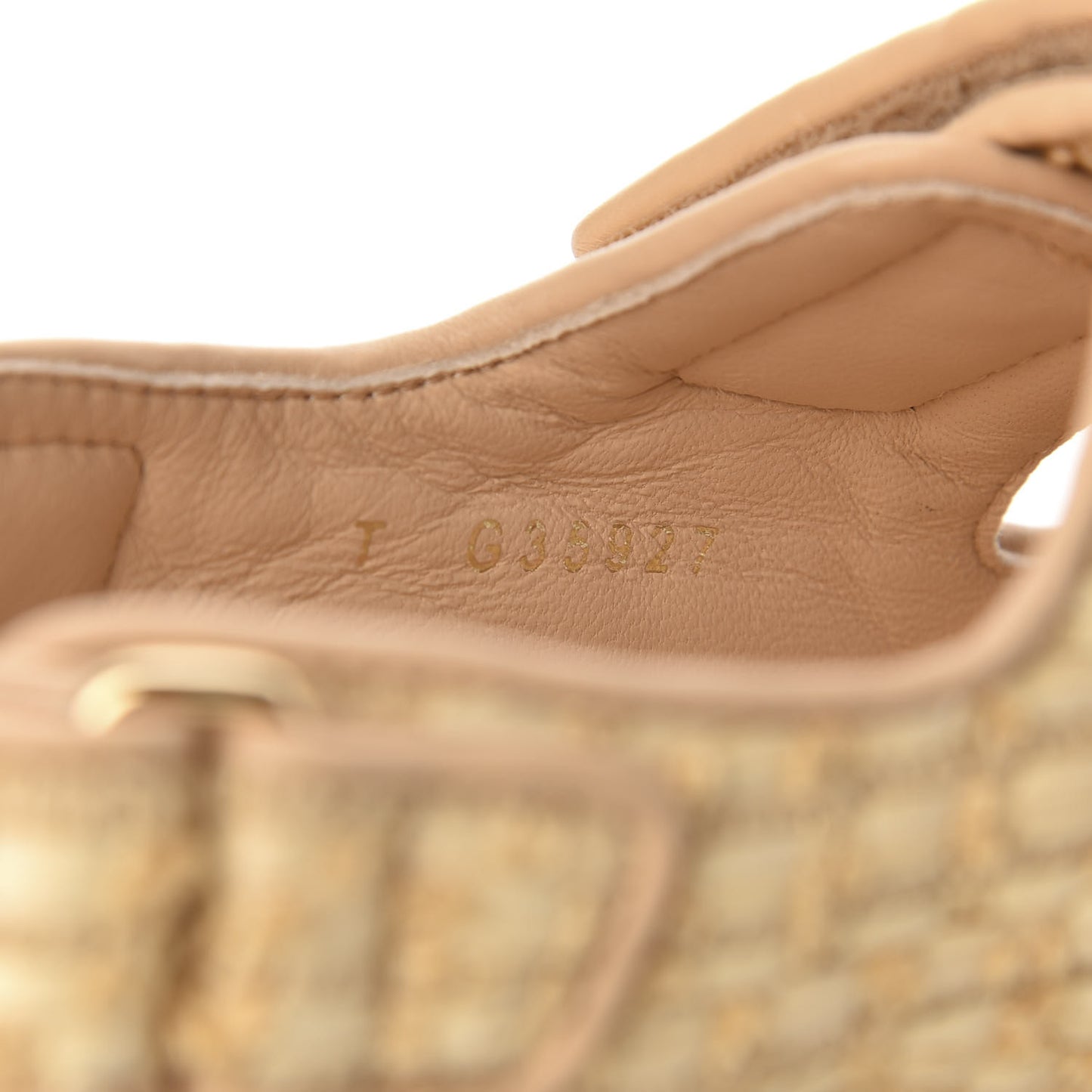 Braided Fabric Velcro Dad Sandals 36.5 Beige