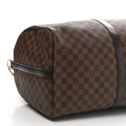 Louis Vuitton Damier Ebene Keepall Bandouliere 55 9 of 10