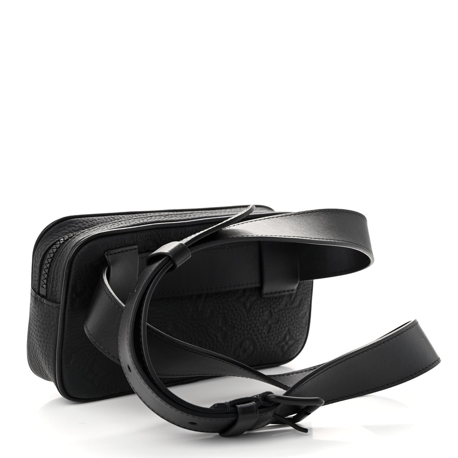 Louis Vuitton Taurillon Monogram Uniformes Solar Ray Soft Pochette Volga Belt Bag Black 5 of 8