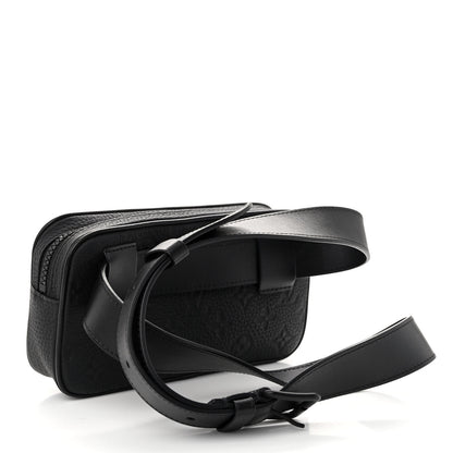 Louis Vuitton Taurillon Monogram Uniformes Solar Ray Soft Pochette Volga Belt Bag Black 5 of 8