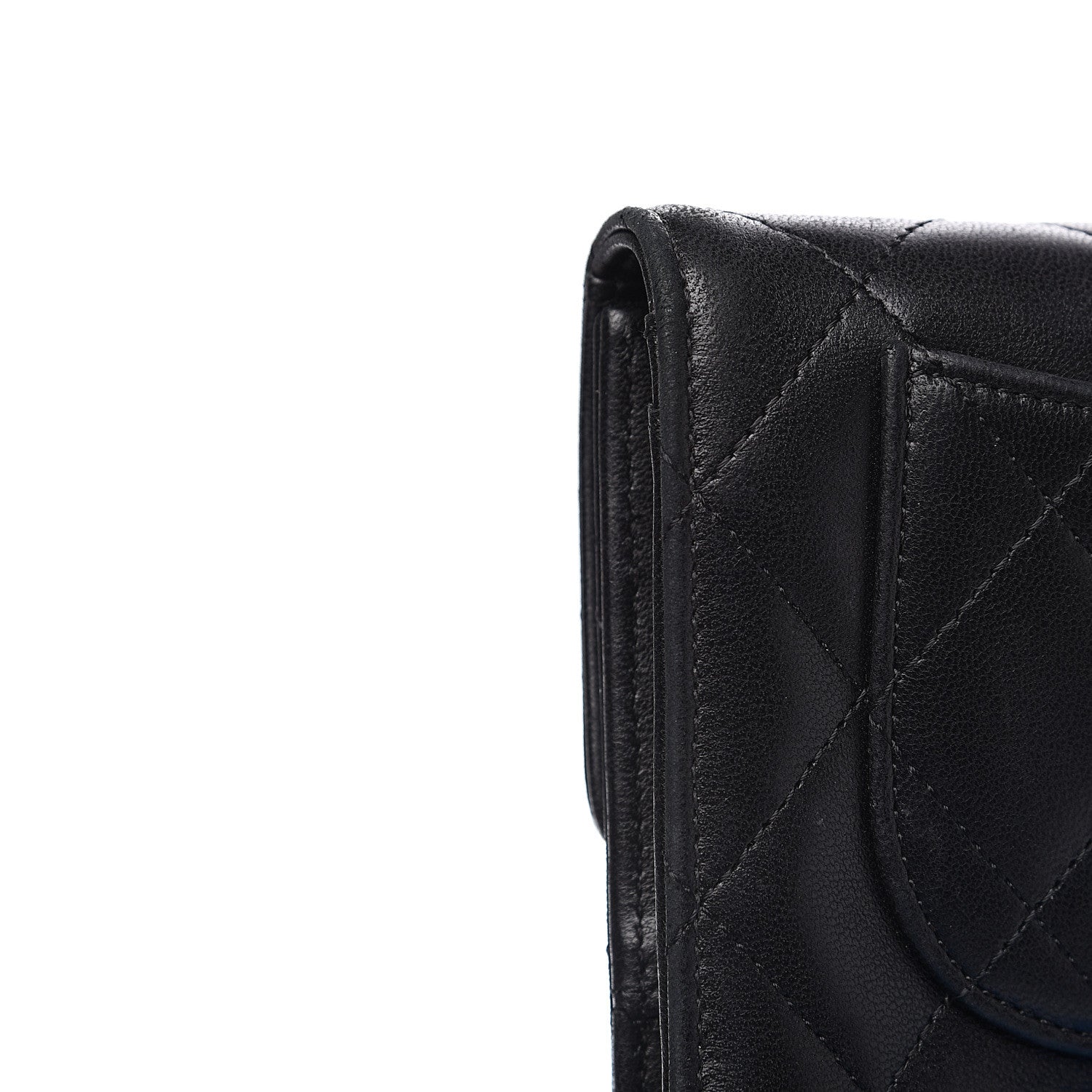 Chanel Lambskin Quilted Large Flap Wallet Black 8 of 15