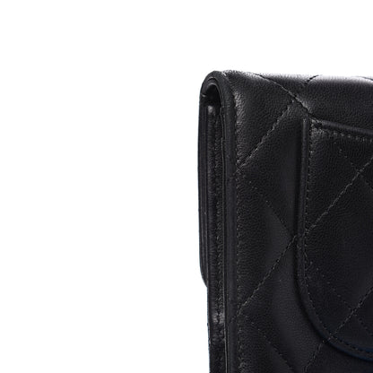 Chanel Lambskin Quilted Large Flap Wallet Black 8 of 15