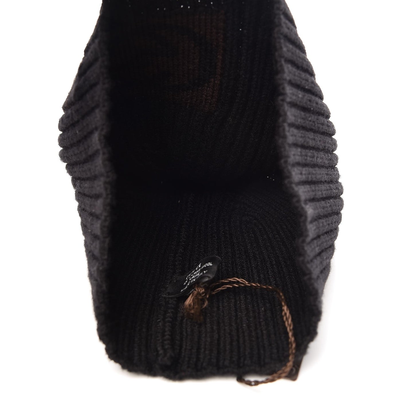 Wool Interlocking GG Logo Beanie Hat Black