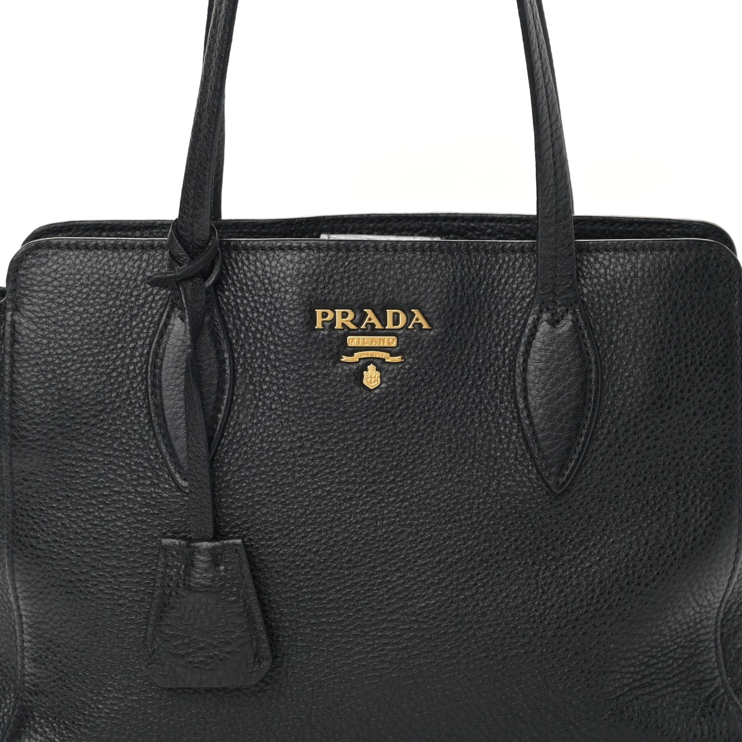 Prada Vitello Phenix Tote Black 9 of 20
