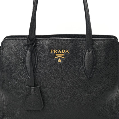 Prada Vitello Phenix Tote Black 9 of 20