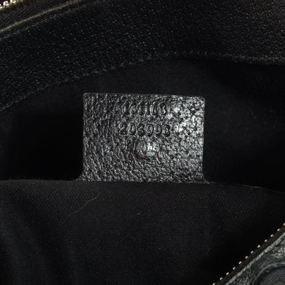 Gucci Monogram Web Bamboo Ring Hobo Black 7 of 7