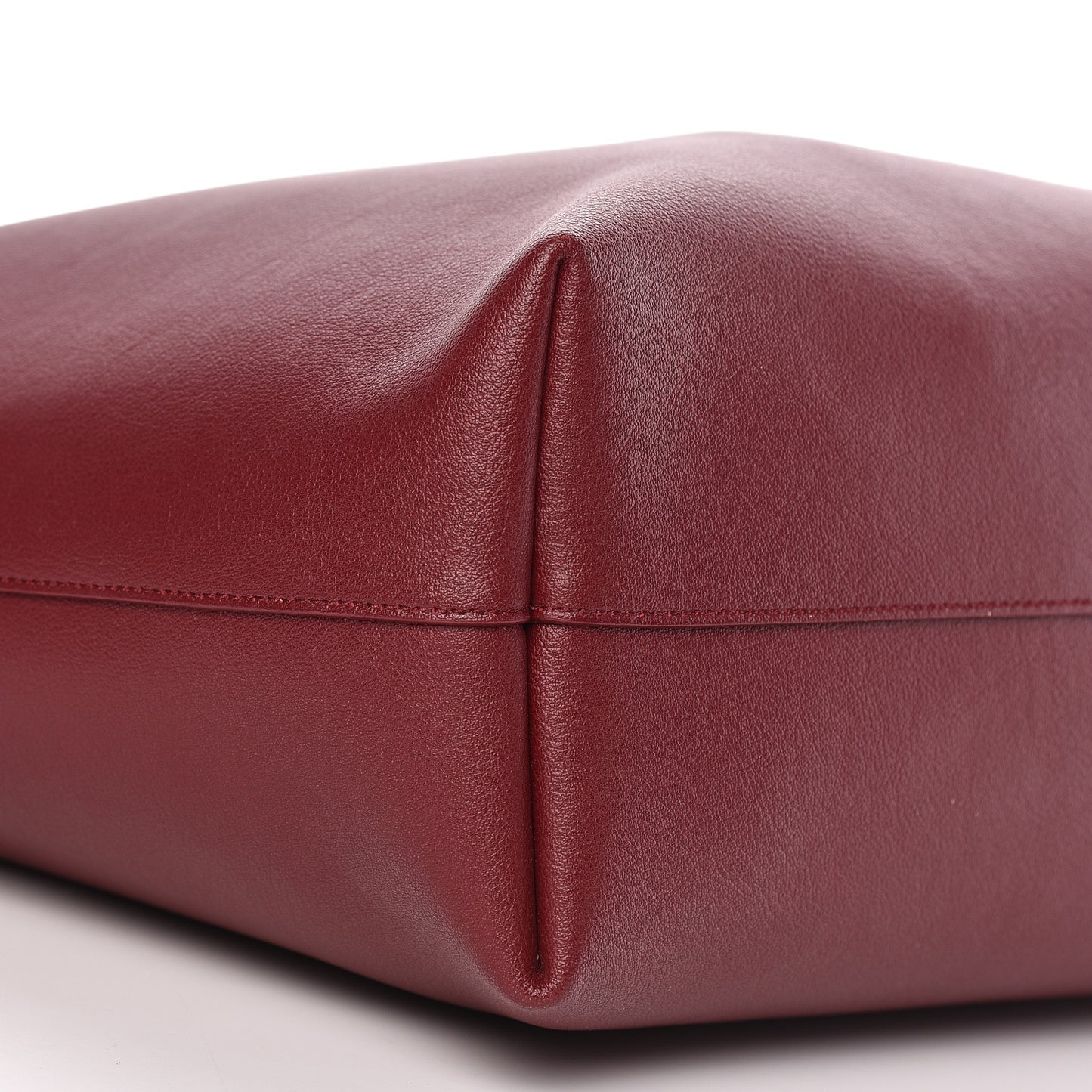 Calfskin Large Shopping Tote Deep Carmin