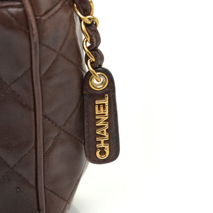Chanel Lambskin Quilted Shoulder Bag Brown 15 of 27