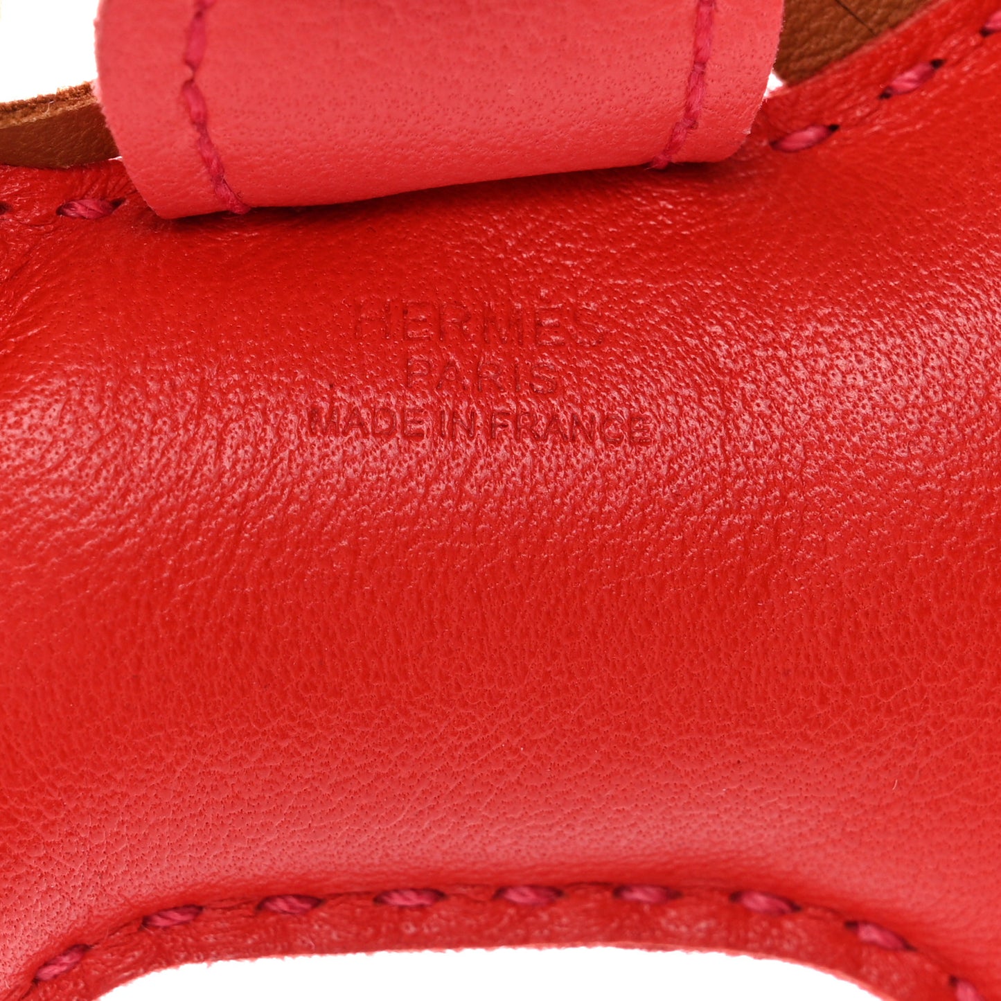 Milo Lambskin Grigri Rodeo Horse Bag Charm PM Rouge Indien Gold Bougainvillea