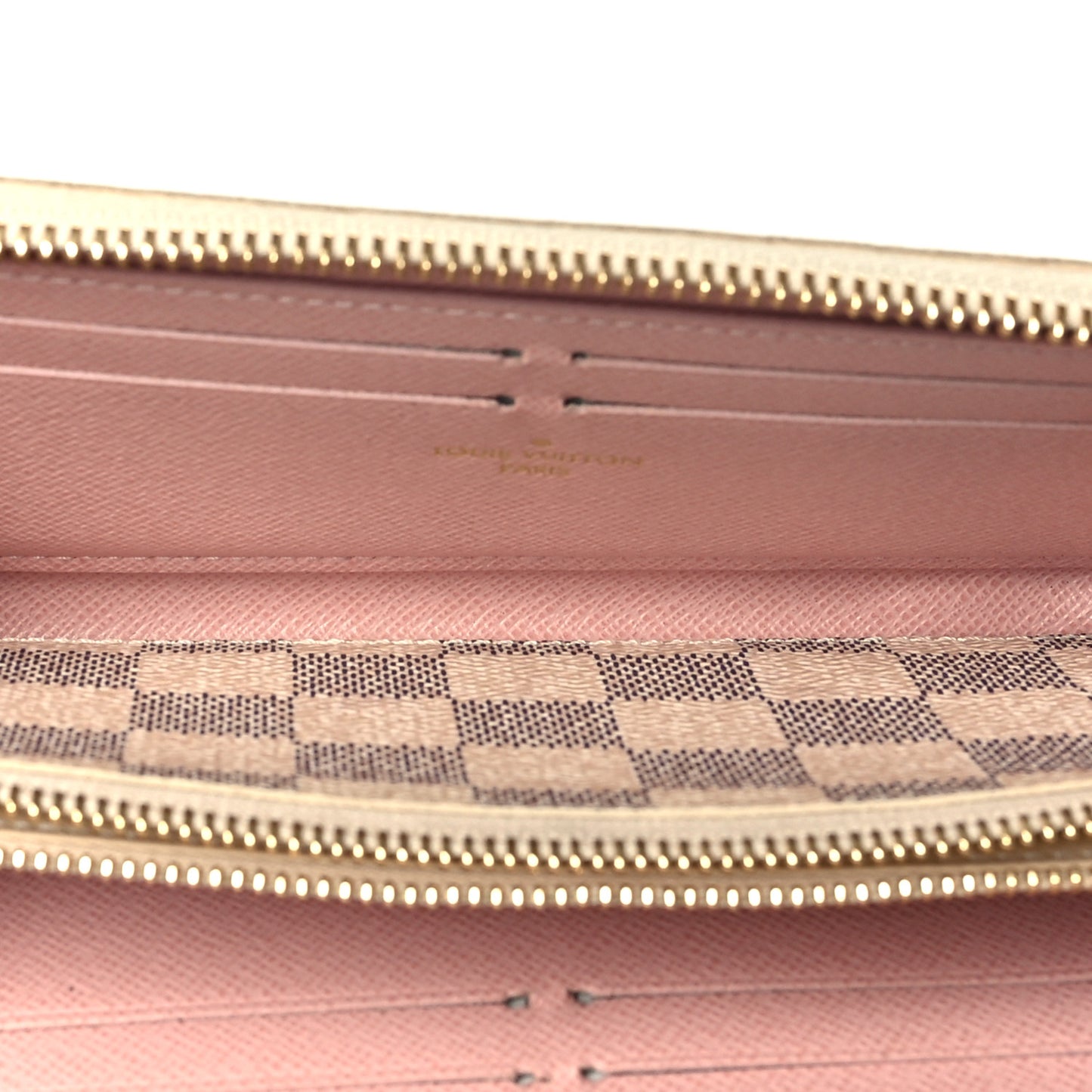 Damier Azur Clemence Wallet Rose Ballerine