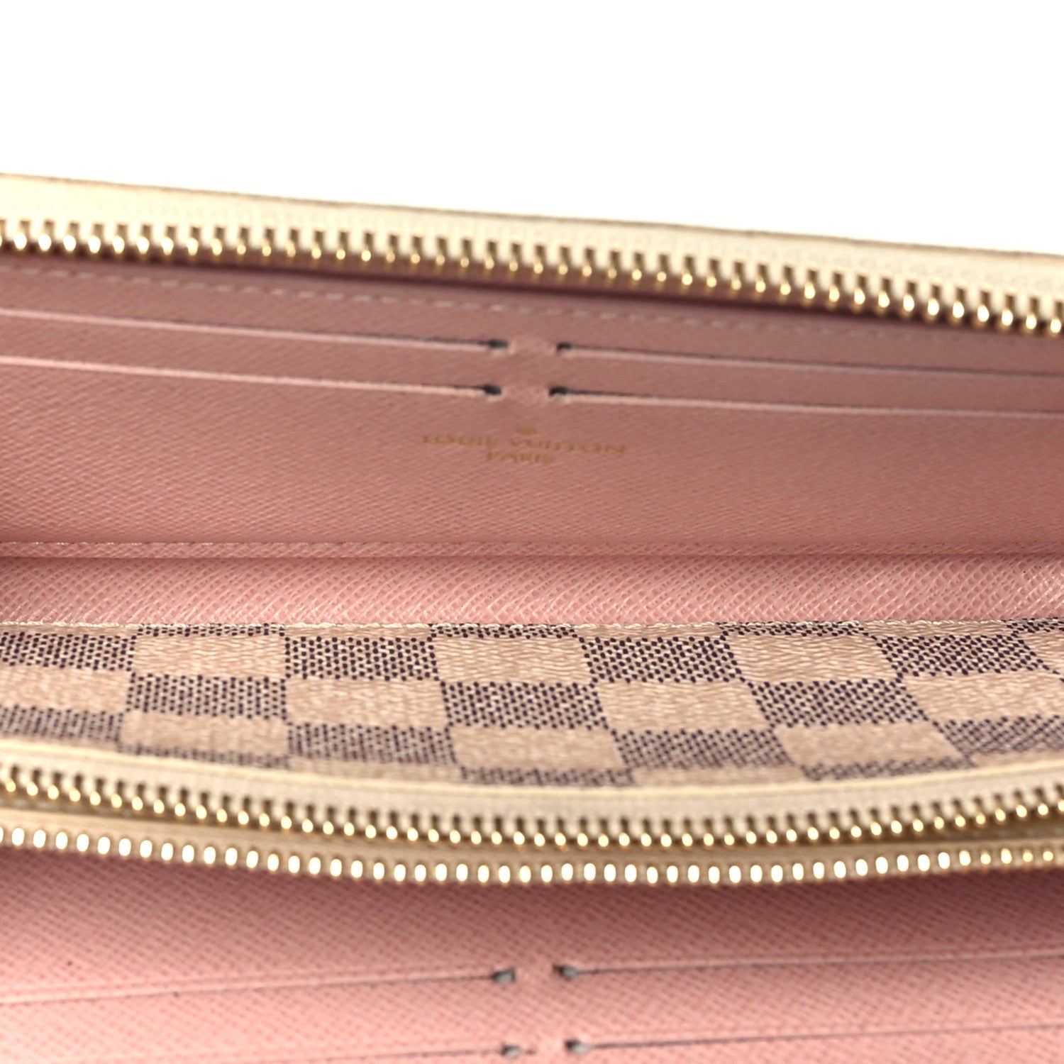 Louis Vuitton Damier Azur Clemence Wallet Rose Ballerine 5 of 7