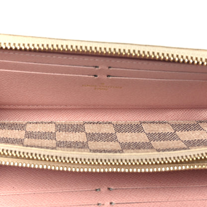 Louis Vuitton Damier Azur Clemence Wallet Rose Ballerine 5 of 7