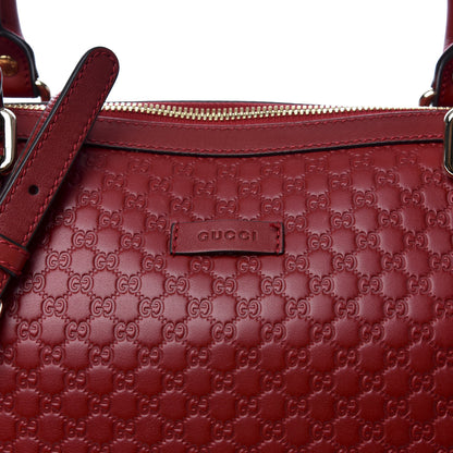 Gucci Soft Microguccissima Medium Zippered Satchel Rosso 9 of 9