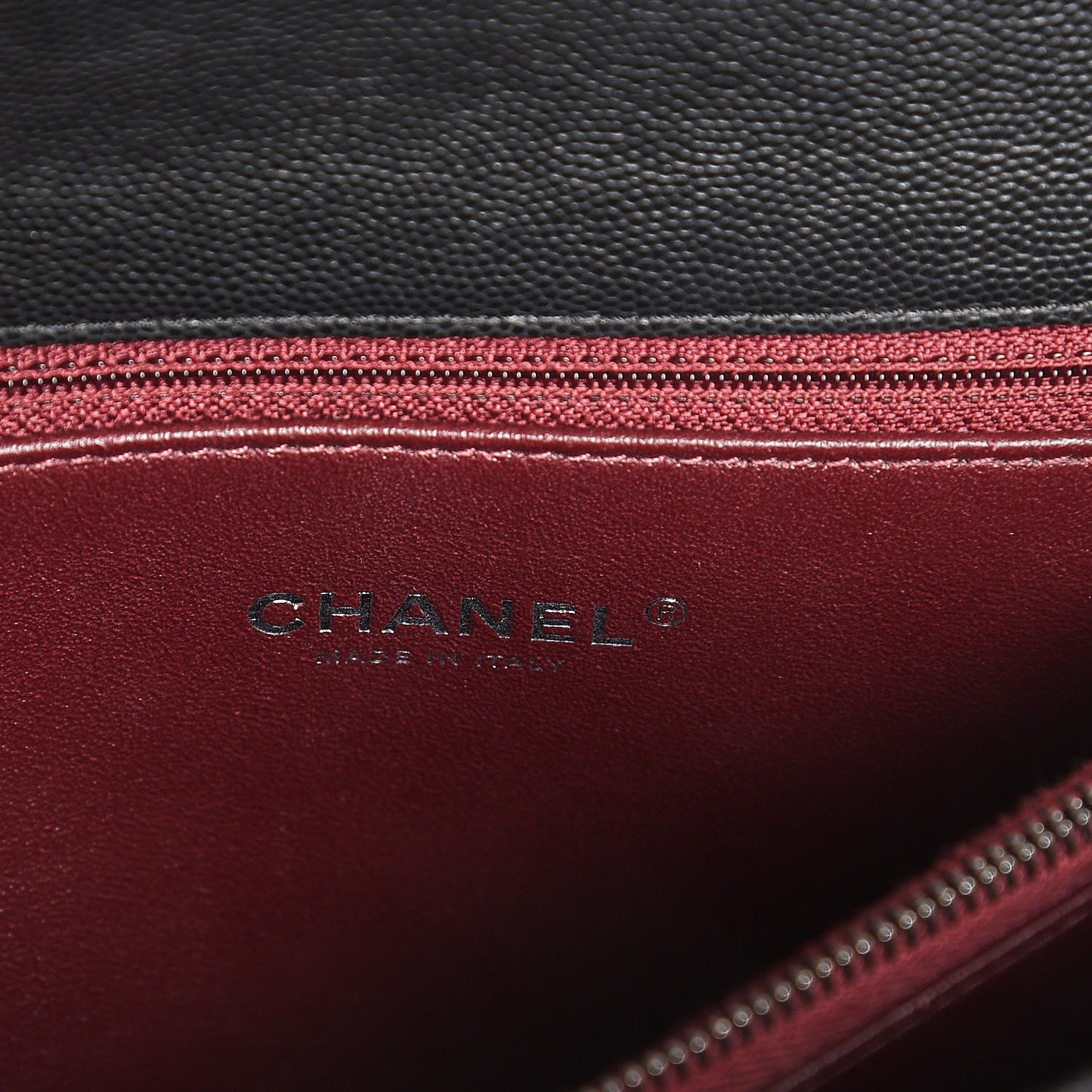 Caviar Lizard Quilted Medium Coco Handle Flap Black