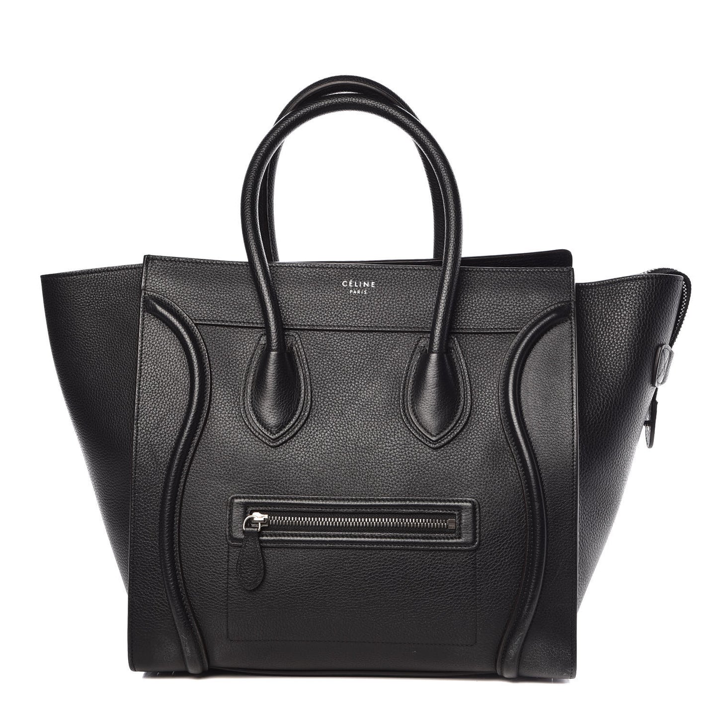 Drummed Calfskin Mini Luggage Black