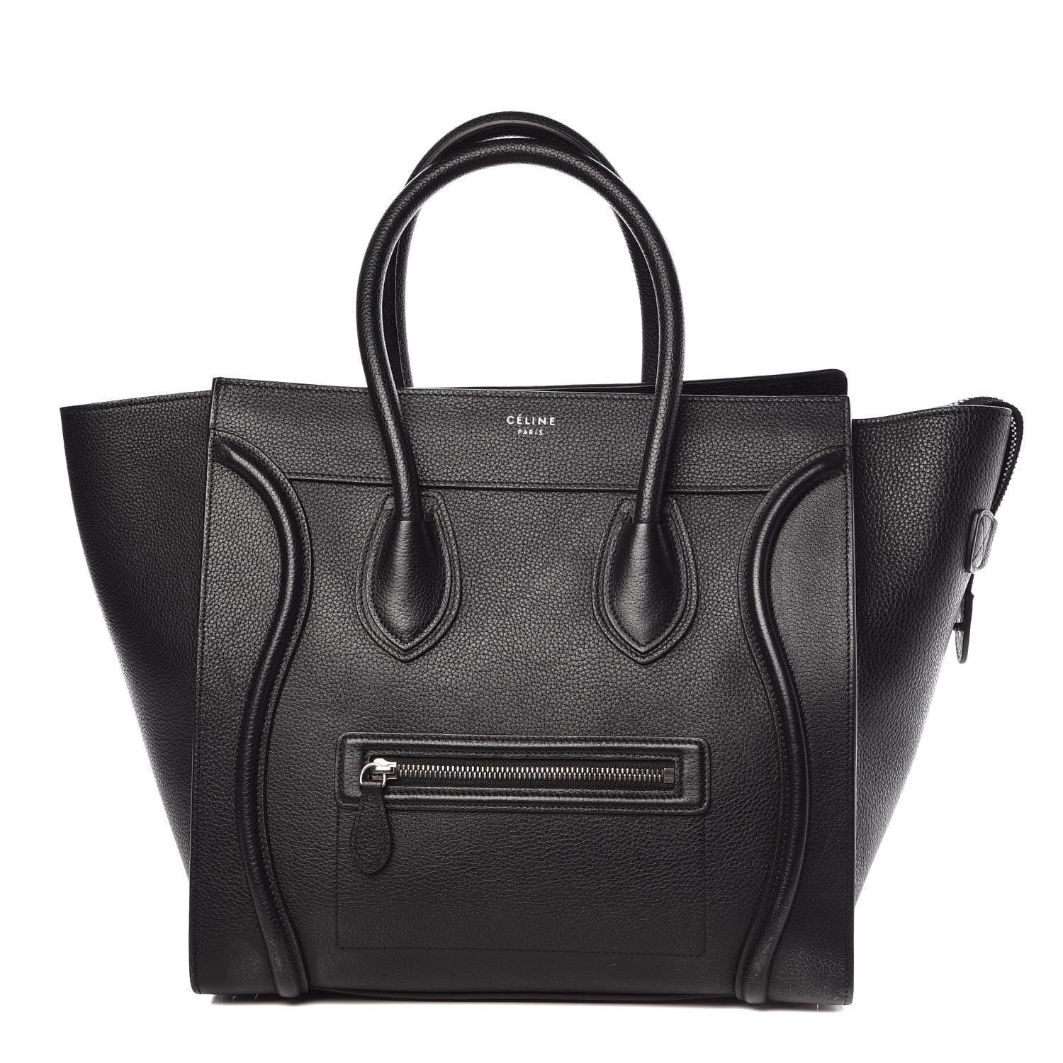 Celine Drummed Calfskin Mini Luggage Black 1 of 10
